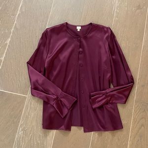 Anne Klein button down silk shirt